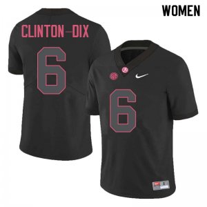 NCAA Women's Alabama Crimson Tide #6 Ha Ha Clinton-Dix Stitched College Nike Authentic Black Football Jersey DD17Q07JP